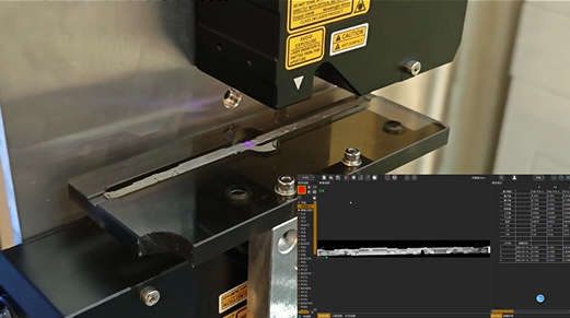 Laser measurement solution for foldable screen hinges